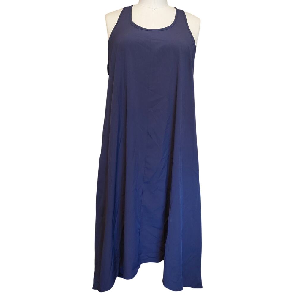 Navy Halara dress High low hem pockets size M Breezeful racerback